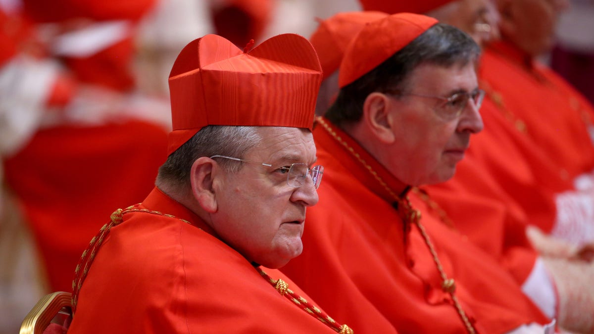 VATICAN CITY, VATICAN - JUNE 28:  Cardinal Raymond Leo Burke attends the Consistory for the creation of new Cardinals lead by Pope Francis at the St. Peter's Basilica on June 28, 2018 in Vatican City, Vatican. Pope Francis named fourteen new cardinal from 11 countries during the Ordinary Public Consistory in RomeÕs St. PeterÕs Basilica Thursday evening.  (Photo by Franco Origlia/Getty Images)