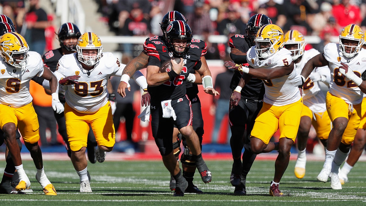 Bryson Barnes rushes against ASU