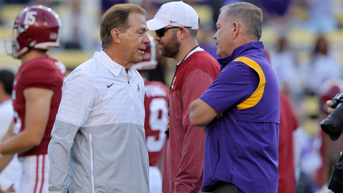 Brian Kelly and Nick Saban