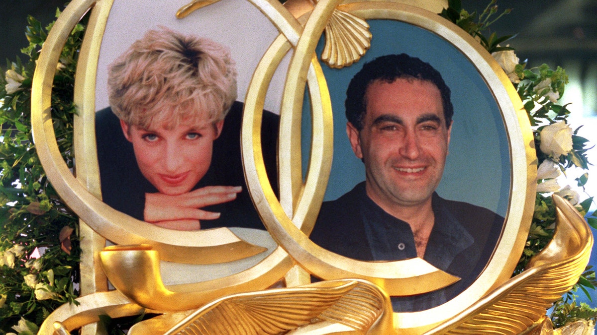 Photos of Diana and Dodi incorporated into the work exhibited at Harrods