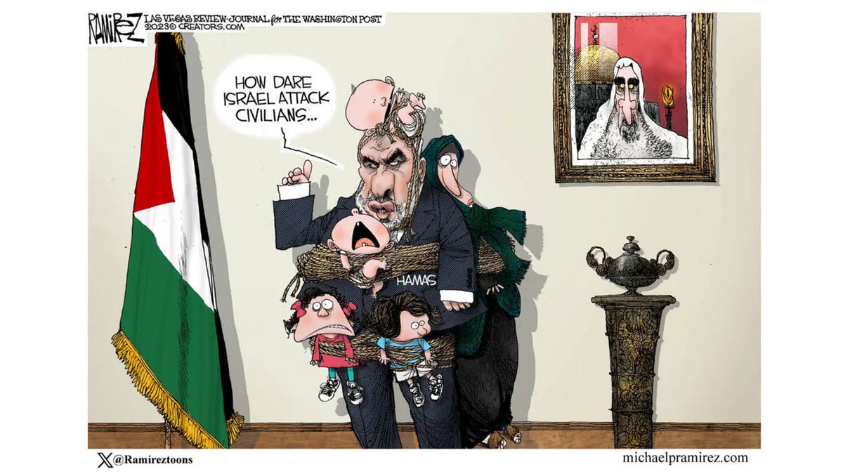 Michael Ramirez Hamas cartoon