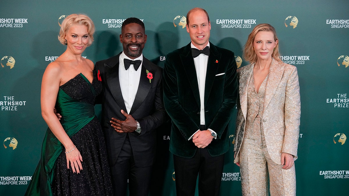 Cate Blanchett,Prince William,Hannah Waddingham,Sterling K. Brown pose together