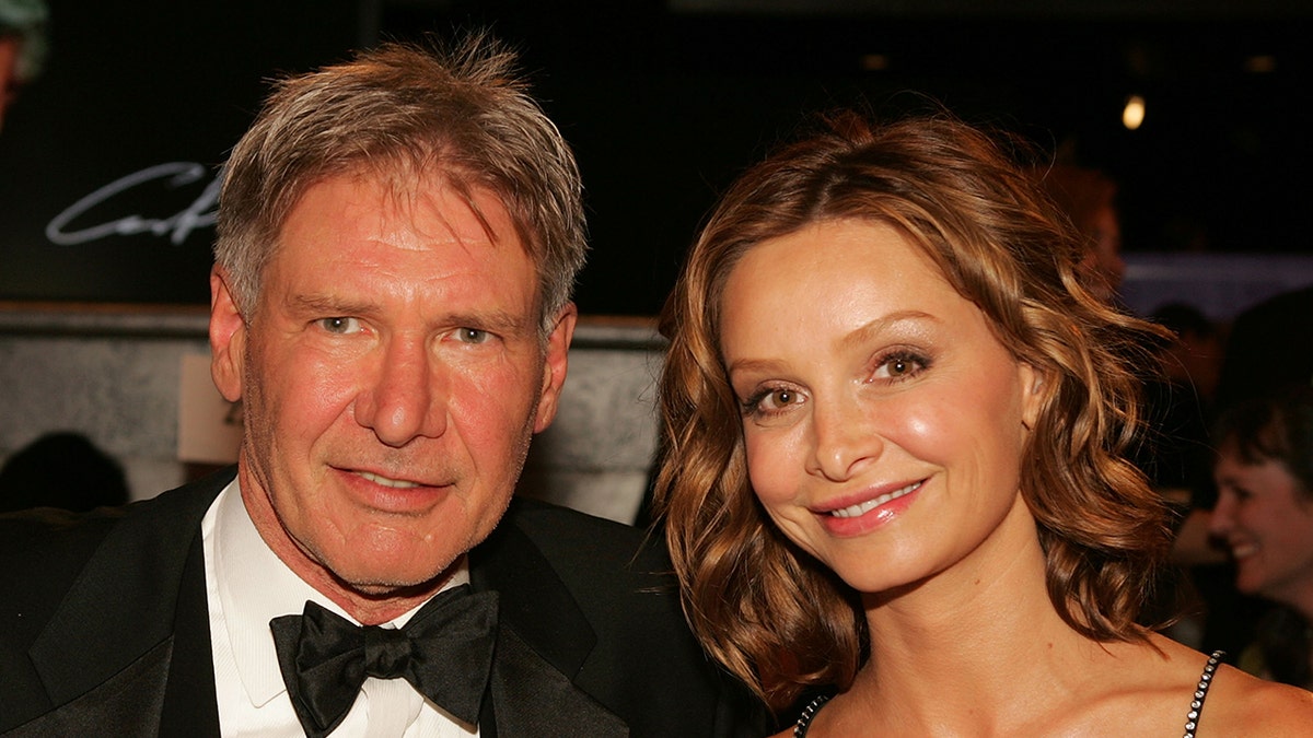 Close up of Harrison Ford and Calista Flockhart