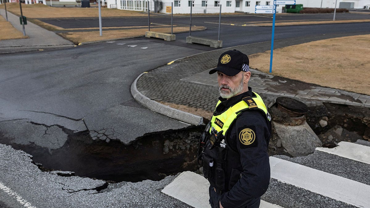 Iceland road crack