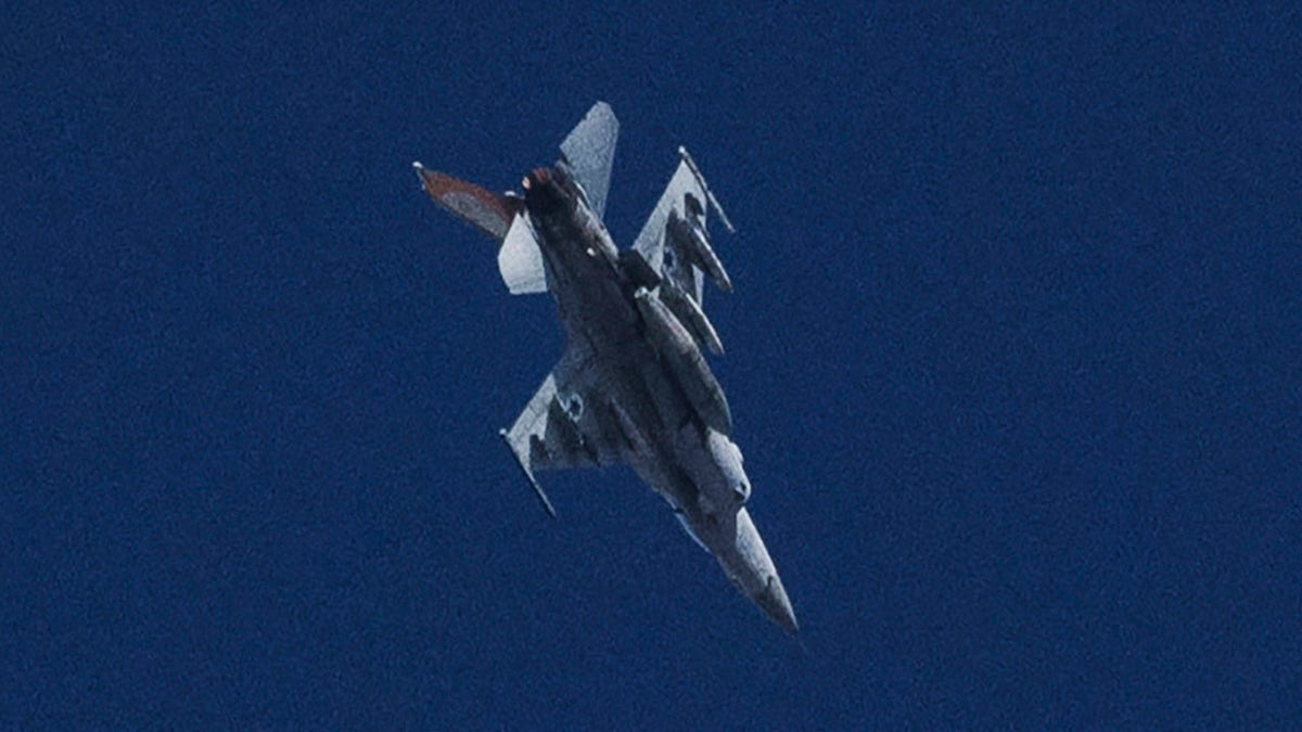 Israeli fighter jet near Gaza Strip