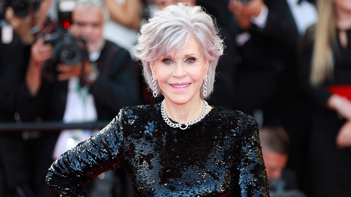 Jane Fonda smiling on the red carpet