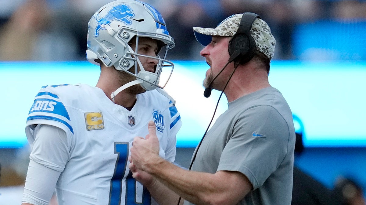 Jared Goff and Dan Campbell