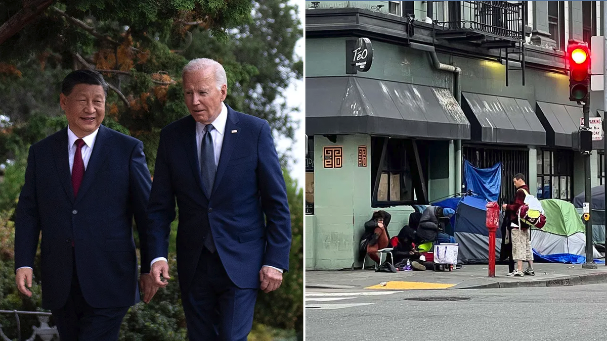 Chinese President Xi Jinping and President Joe Biden split image