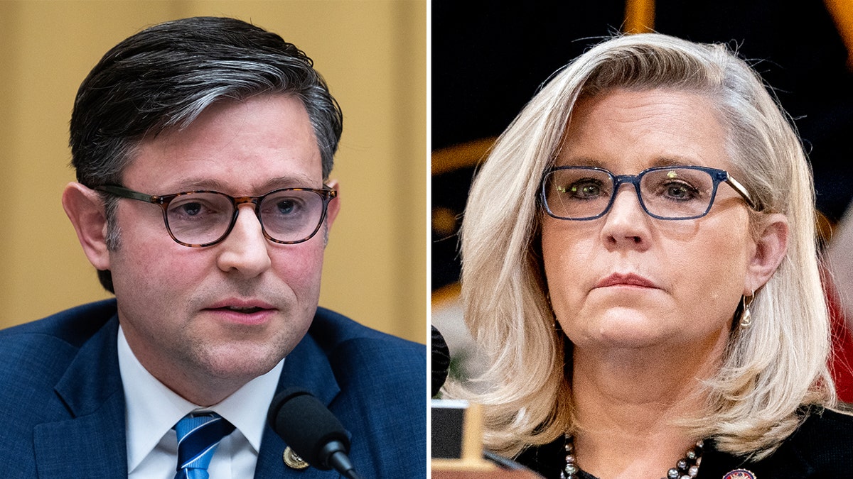 Rep. Mike Johnson and Liz Cheney