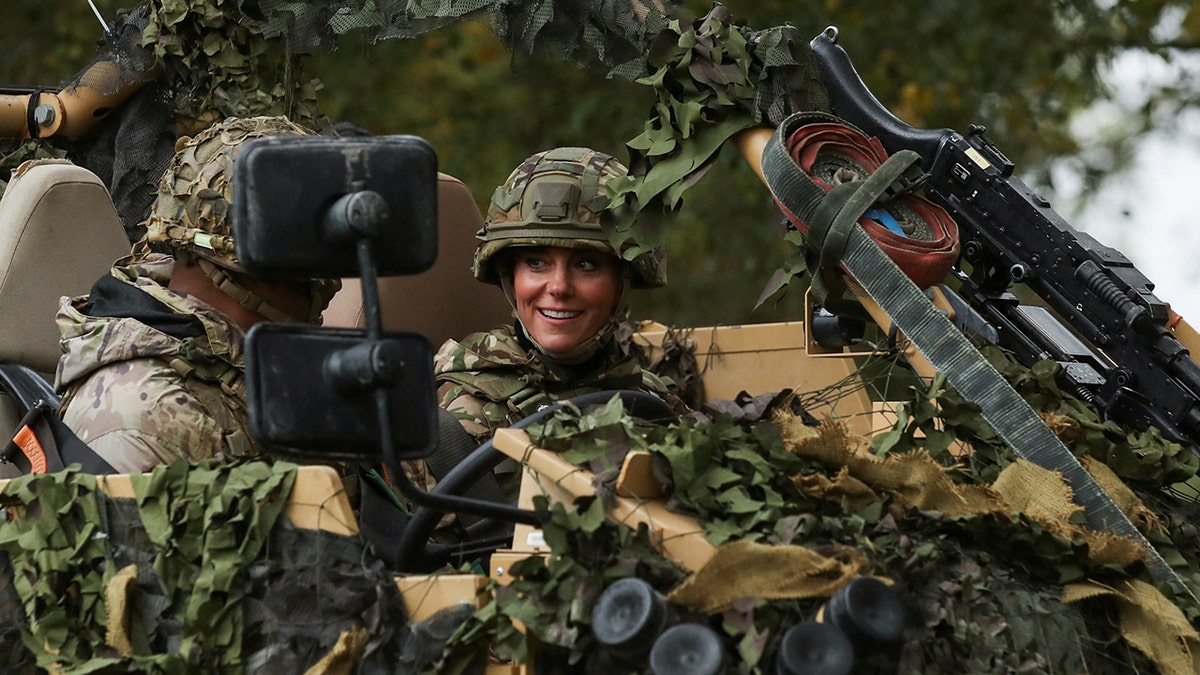 Kate Middleton in an armored vehicle