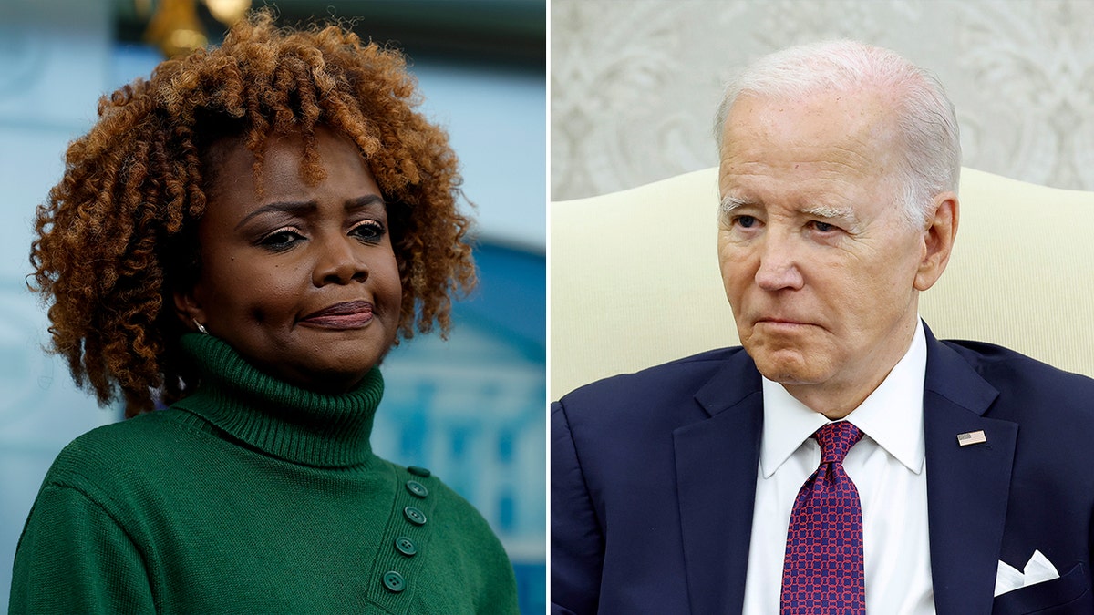 Karine Jean-Pierre and President Biden