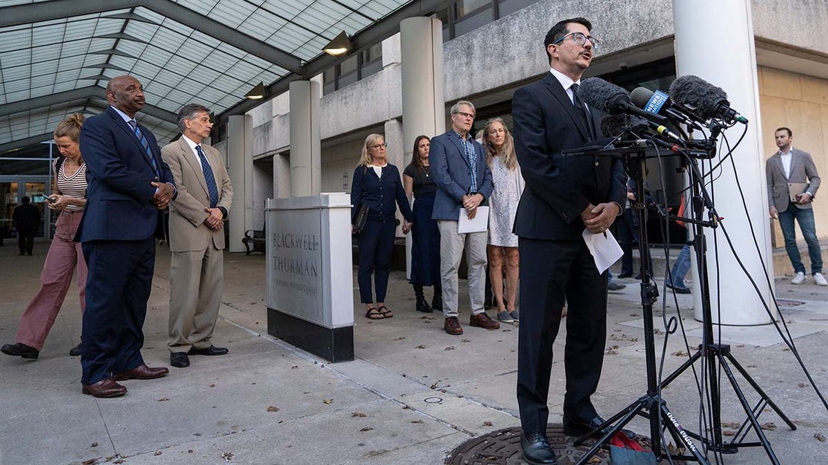 Travis County District Attorney Jose Garza gives a press conference following the sentencing of Kaitlin Armstrong