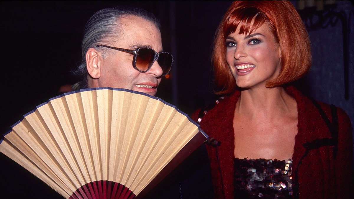 Karl Lagerfeld and Linda Evangelista