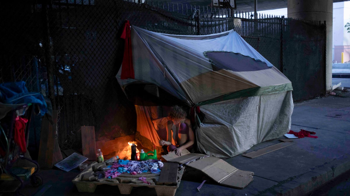 Freeway Fire Los Angeles Homelessness