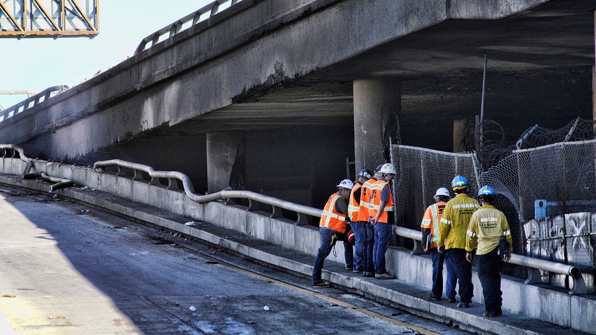 I10 fire aftermath investigators