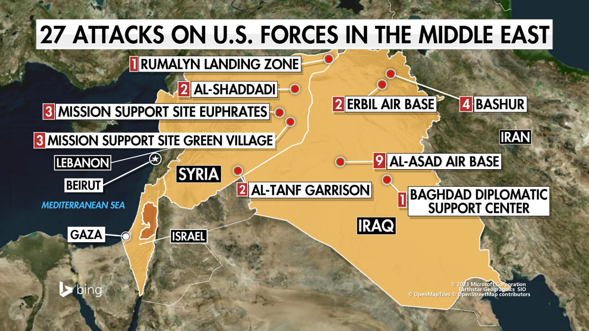 Attacks on U.S. forces since Oct. 17
