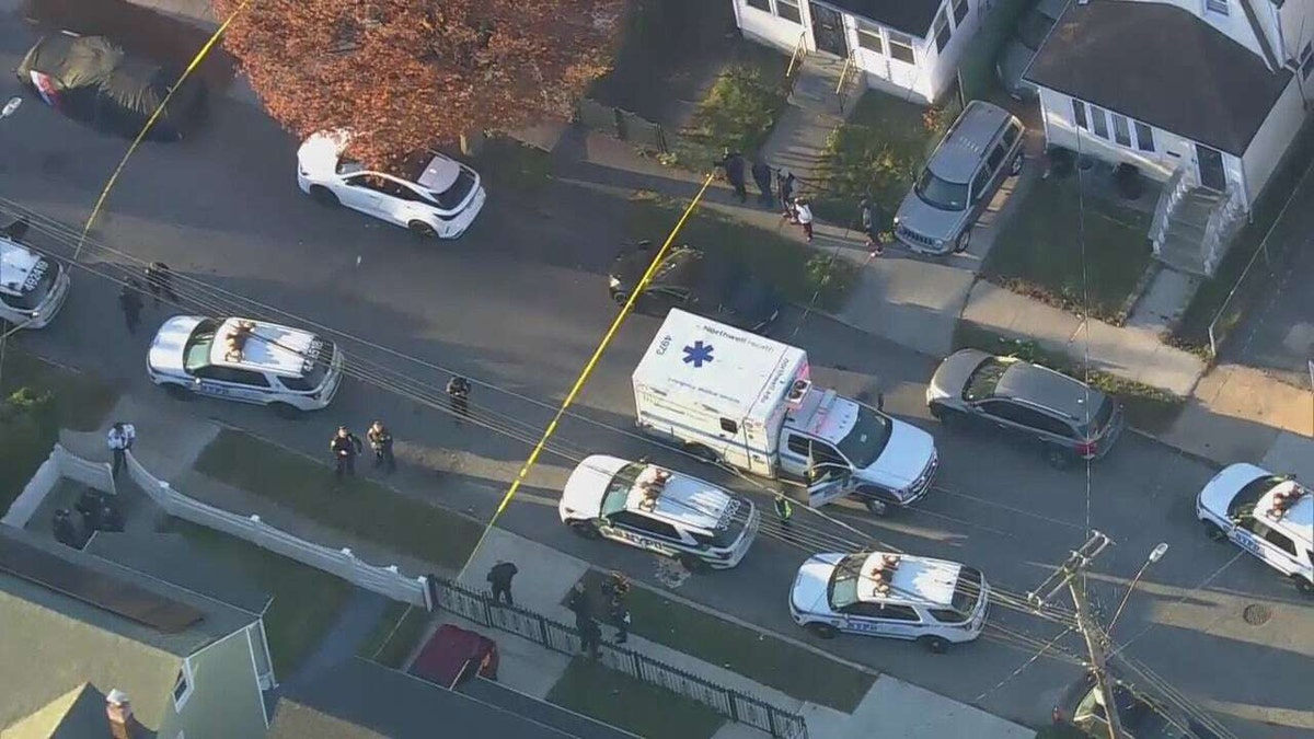 overhead shot of Queens stabbing incident