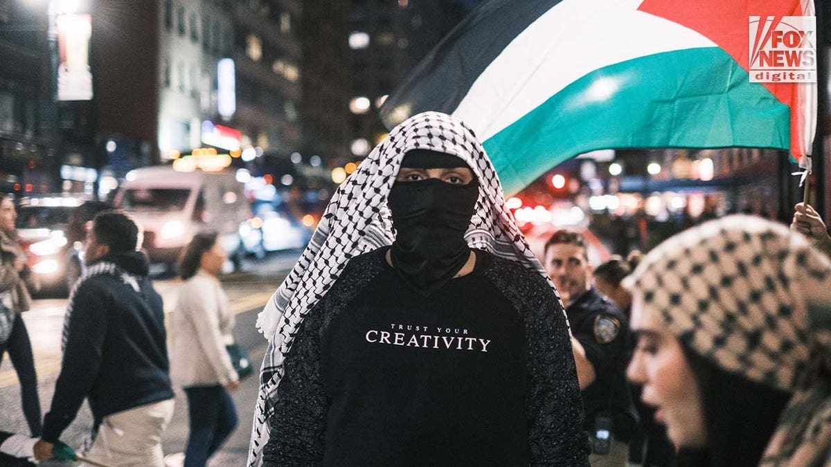 Pro-Palestine protestors march from Union Square to midtown Manhattan