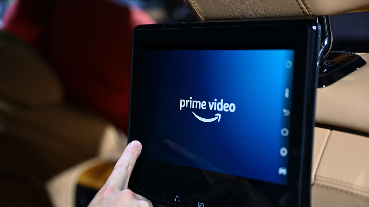 Amazon Prime Video on a car TV screen