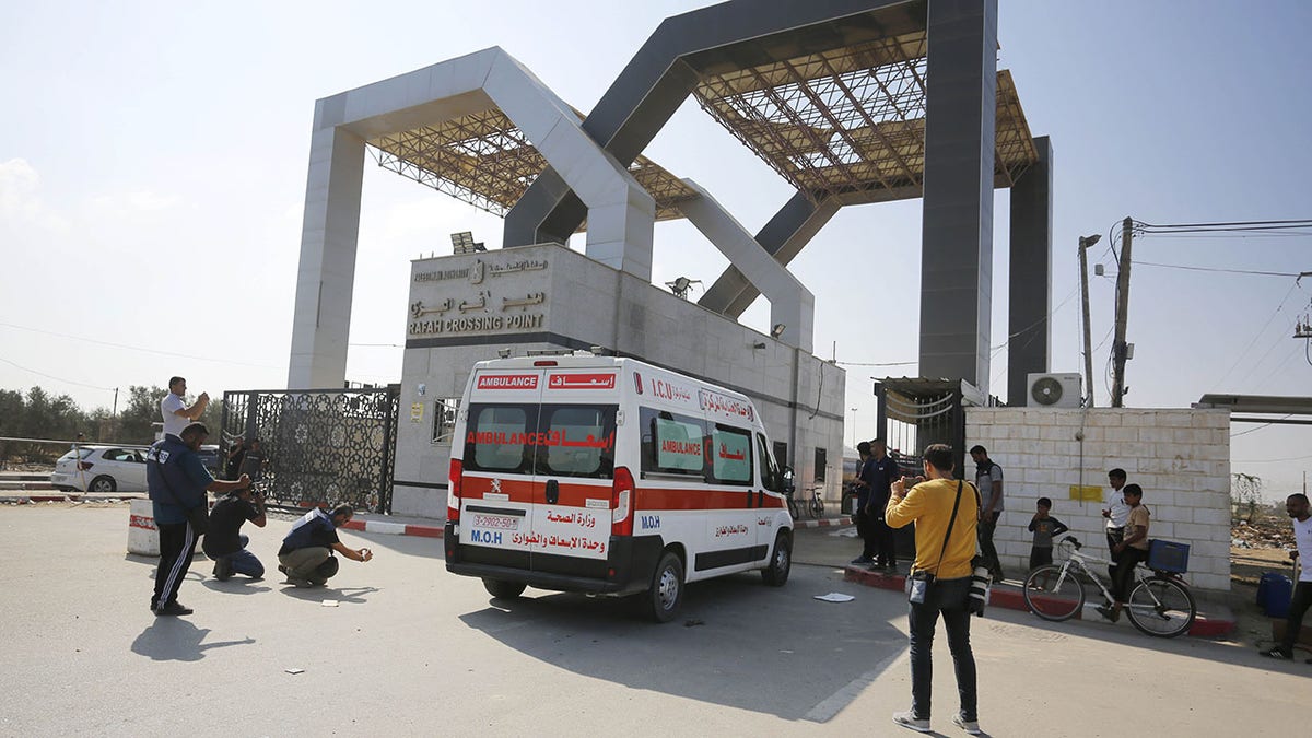 Ambulance at Rafah border crossing 