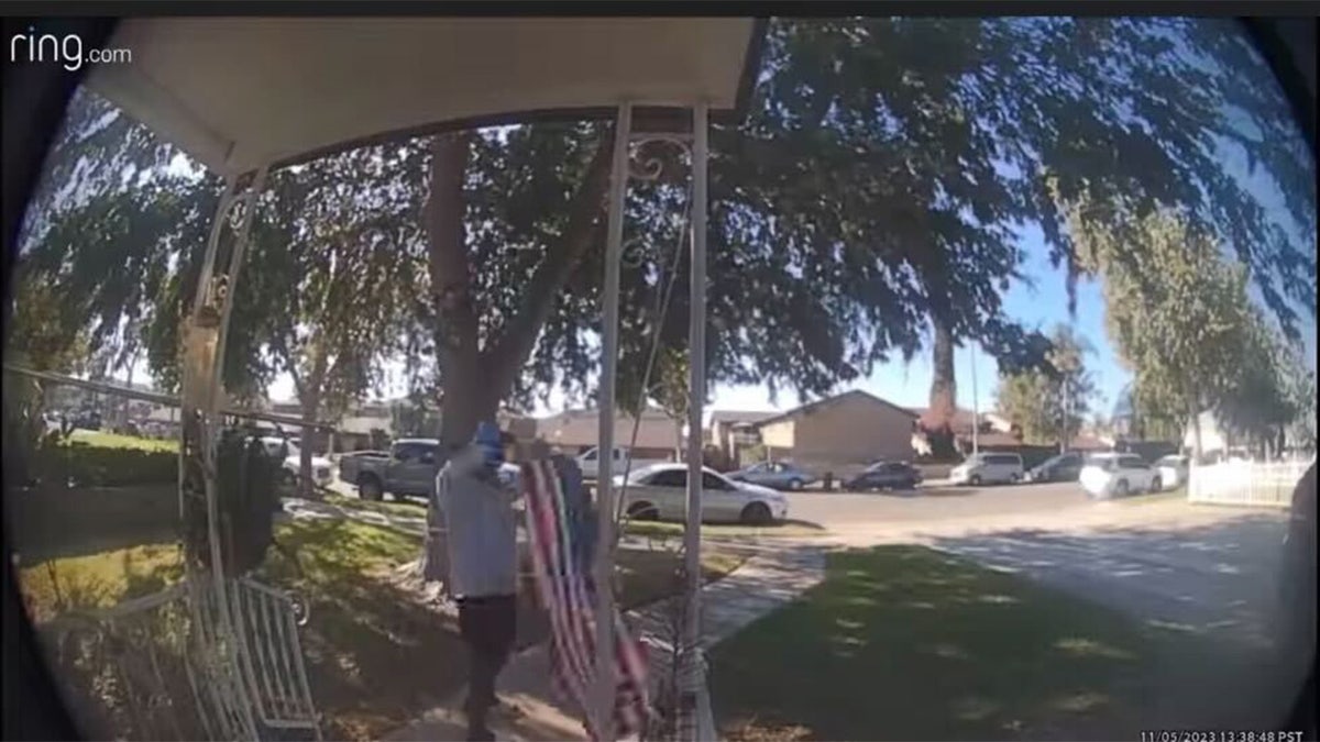 Thief with American flag