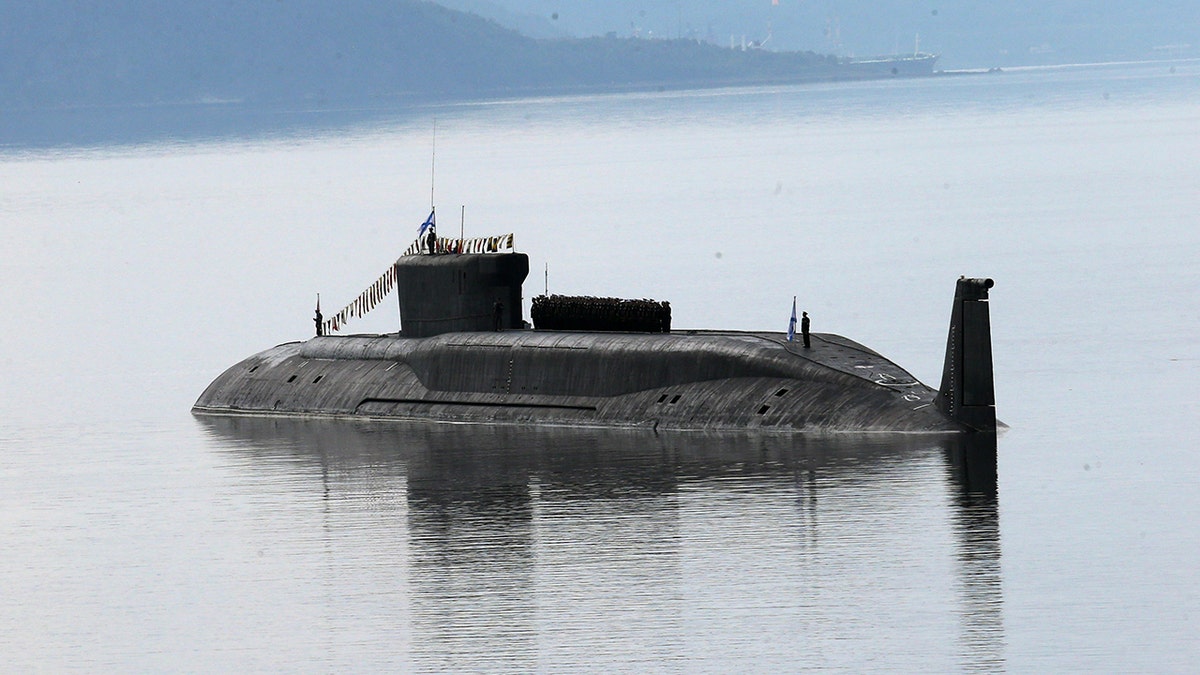 Russian Borei Class Nuclear Submarine is seen in 2014