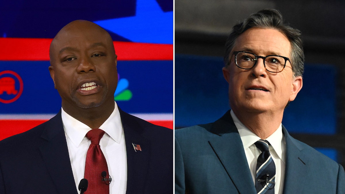 Sen. Tim Scott and Stephen Colbert