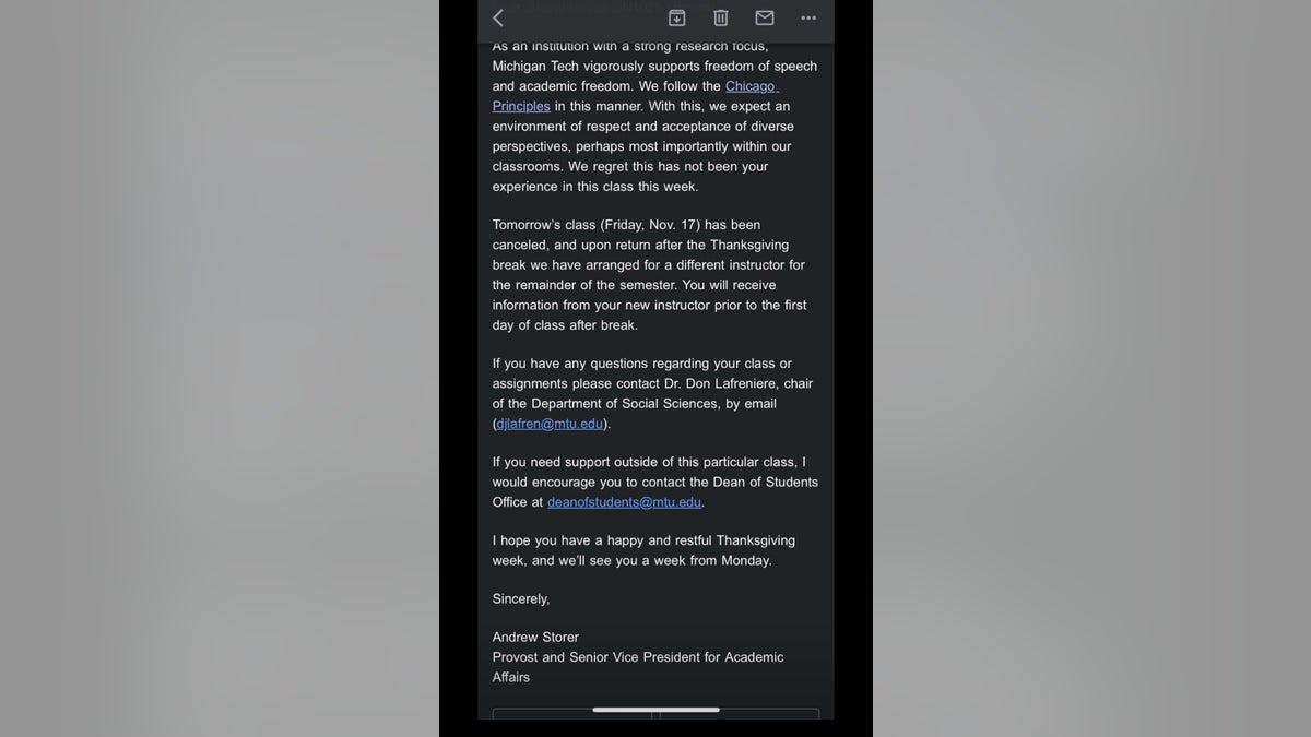 Email screenshot