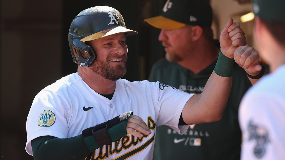 Stephen Vogt with the A's