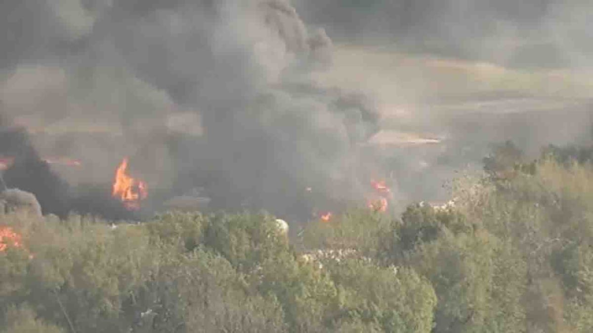 Shepherd chemical plant flames and smoke