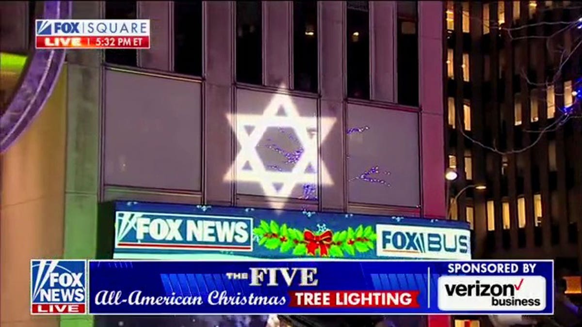 Jewish Star at tree lighting