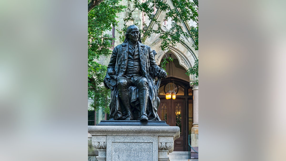 Benjamin Franklin statue on UPenn campus in Philadelphia