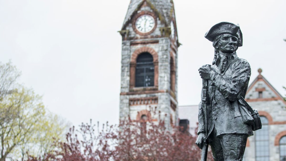 Statue at the University of Massachusetts Amherst.