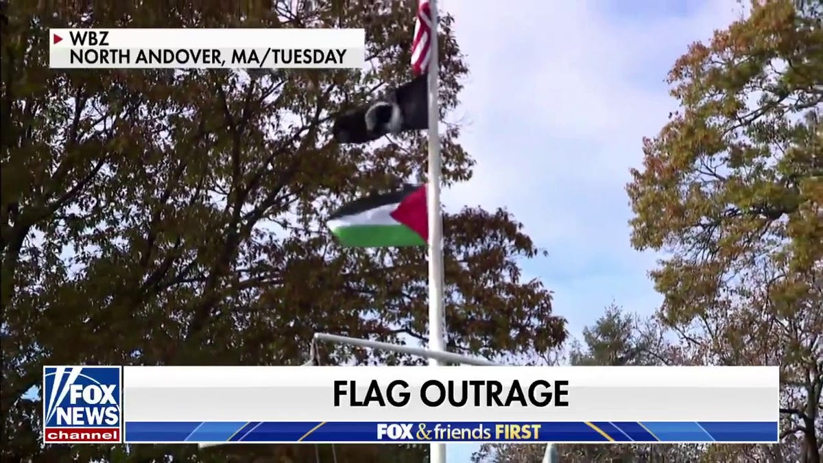 Palestinian flag flies in Massachusetts