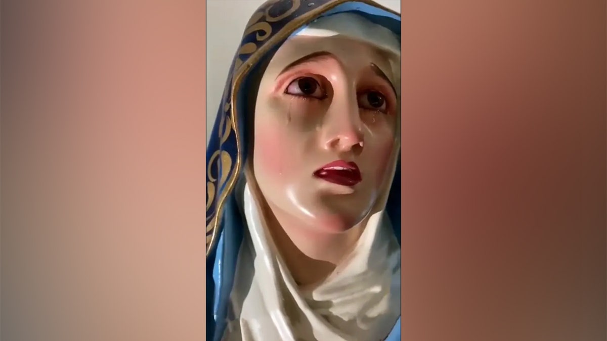 Virgin Mary crying