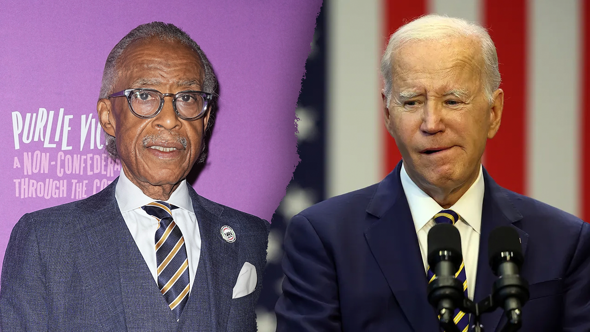 Al Sharpton and Joe Biden split