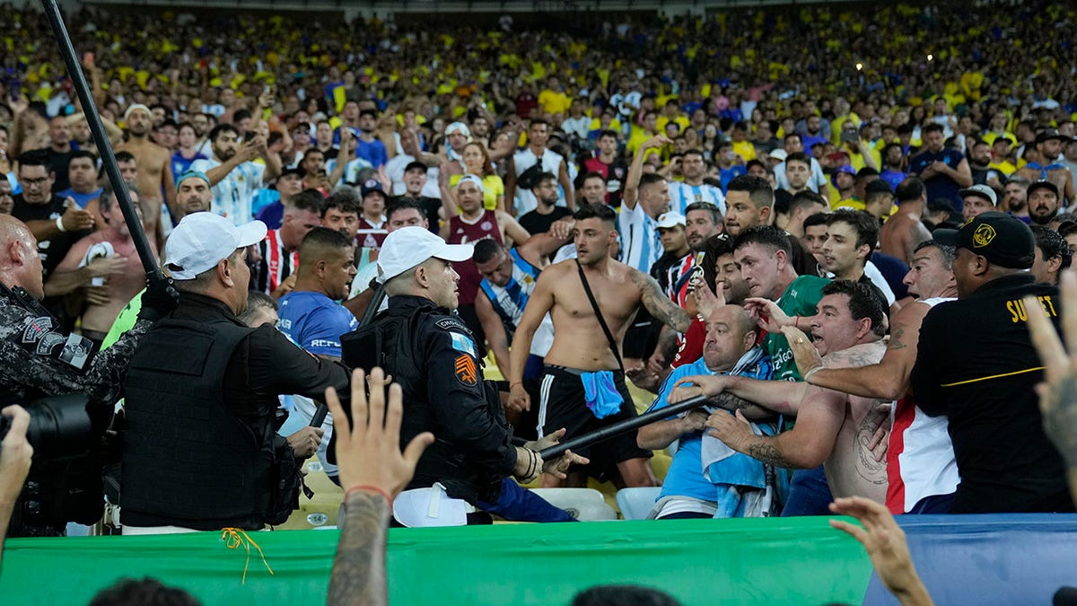 Fans at brazil argentina