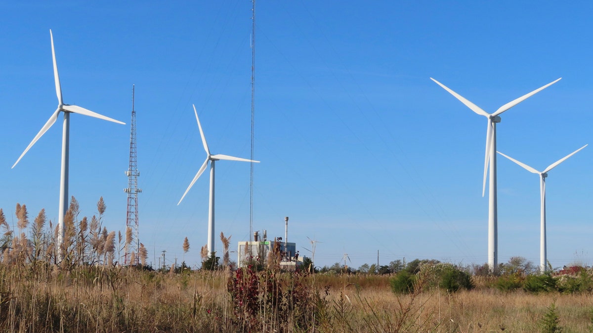 Wind turbines in Atlantic City, New Jersey