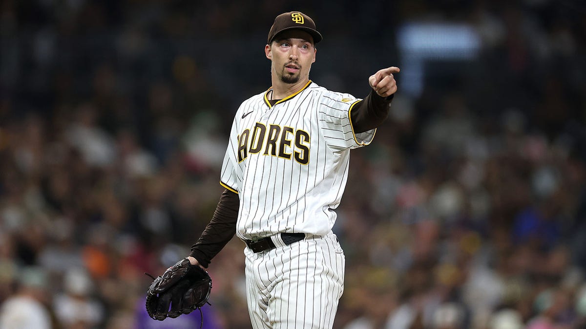 Blake Snell pointing