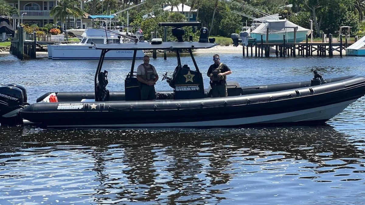 Boat with Martin County Sheriff's Office deputies
