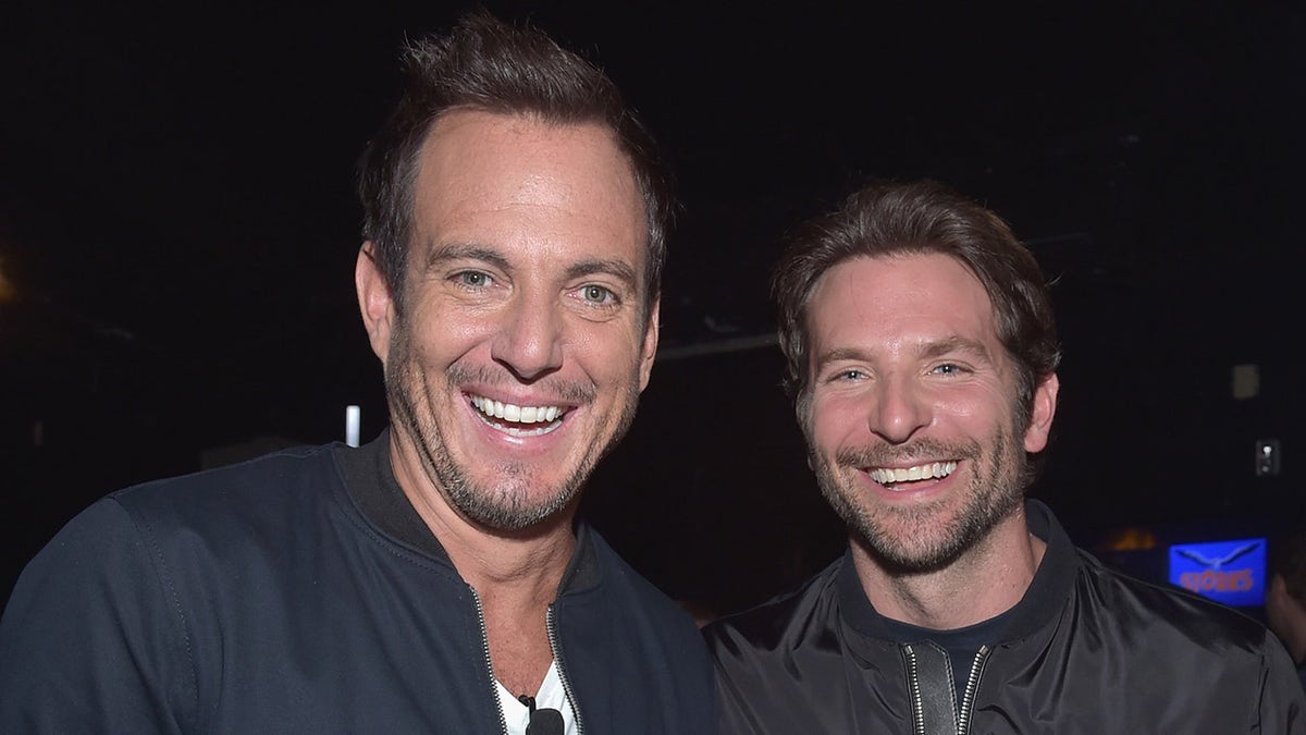 Bradley Cooper and Will Arnett laugh at Hollywood event