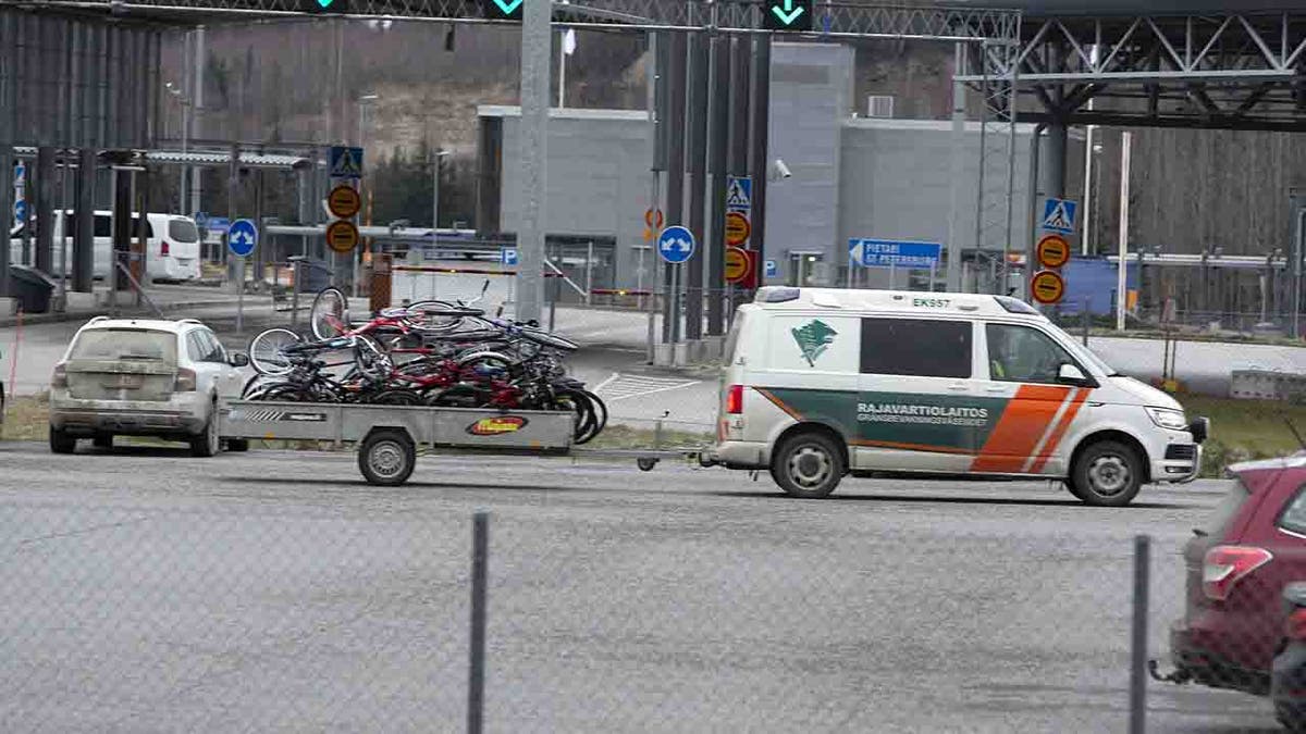 border guard vehicle moving bicycles