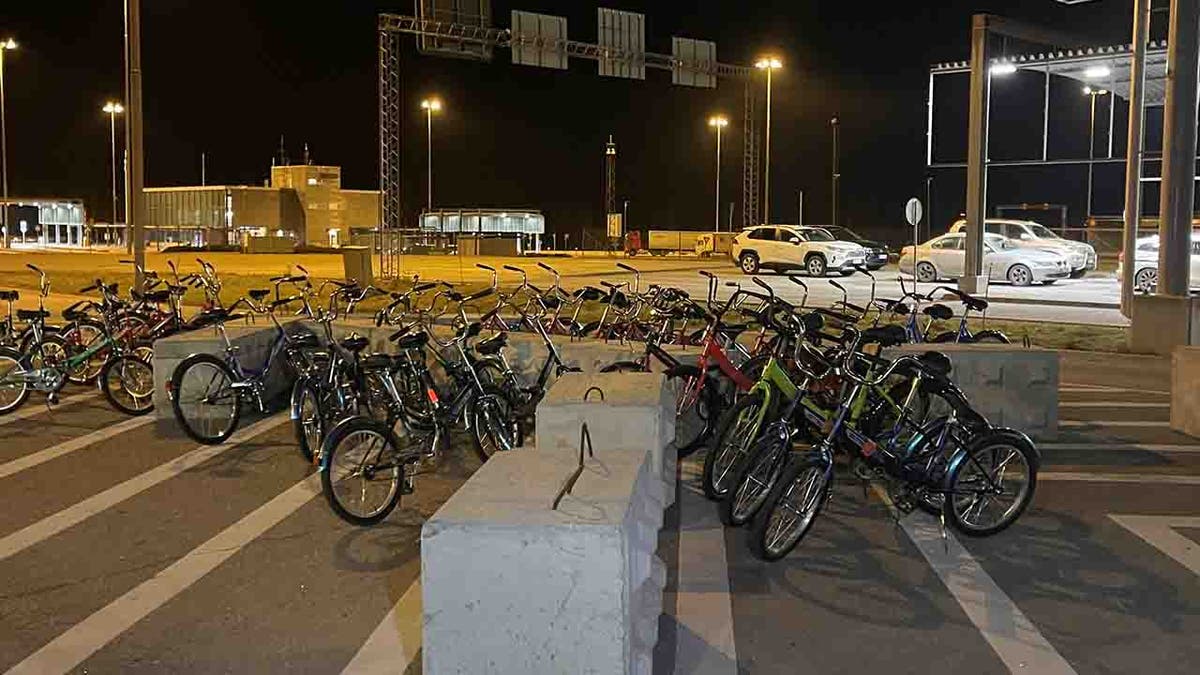 Confiscated bicycles at Finland-Russia border