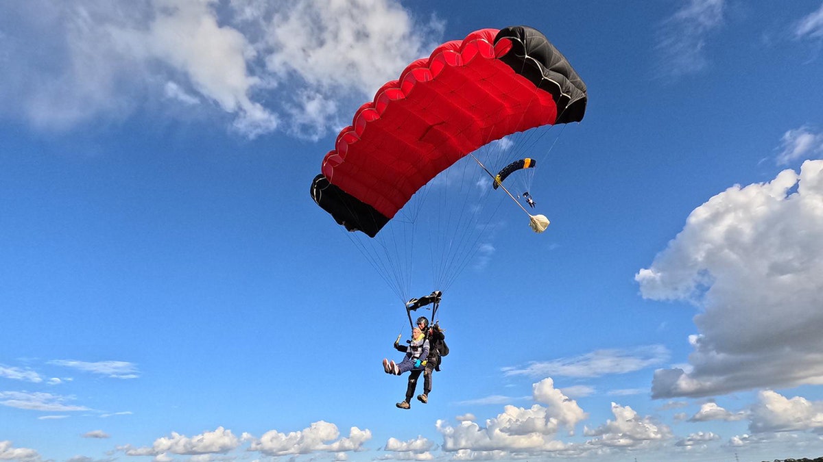 Katie Dove skydiving