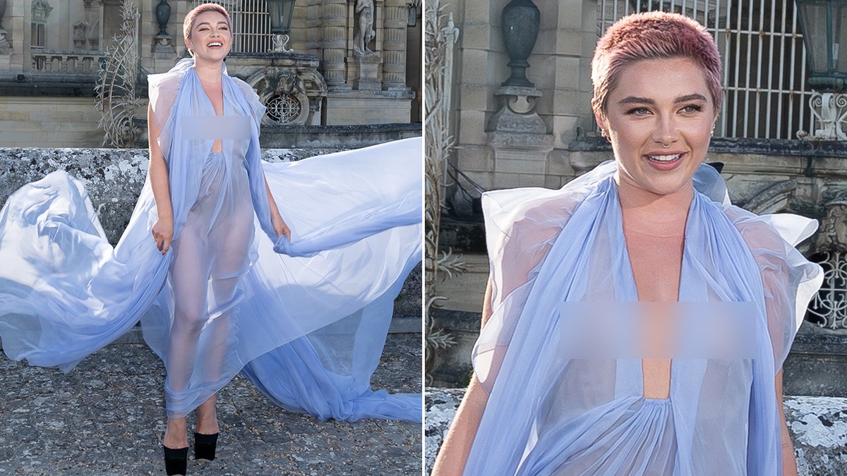 Florence Pugh at Paris Fashion Week