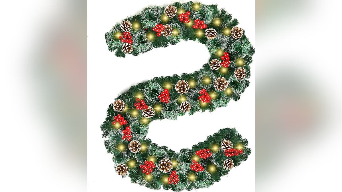 9 Ft by 10 Inch Christmas Garland with 100 LED Lights