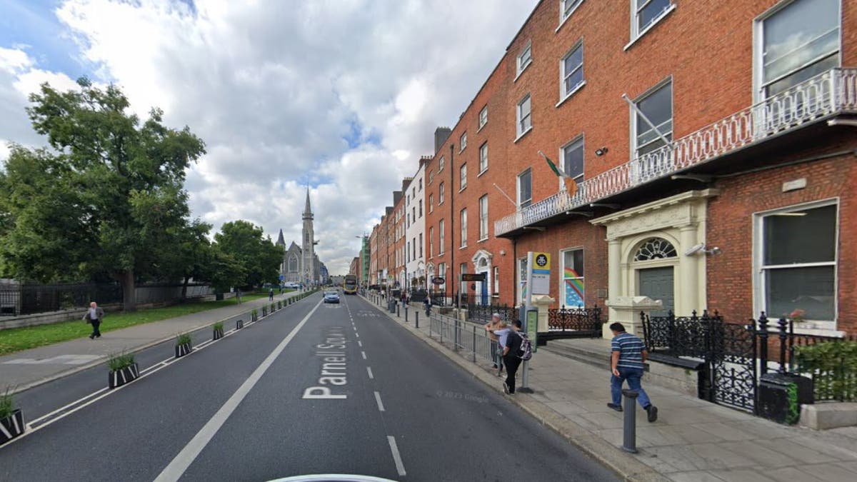 A street view of the Dublin stabbing scene