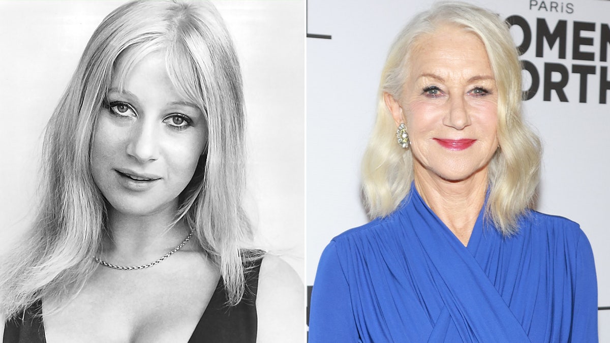 A photo of Helen Mirren then and now