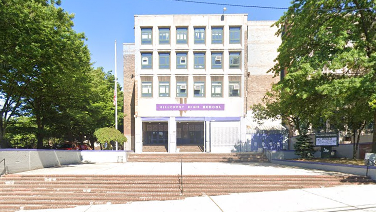 Entrance to NYC high school 
