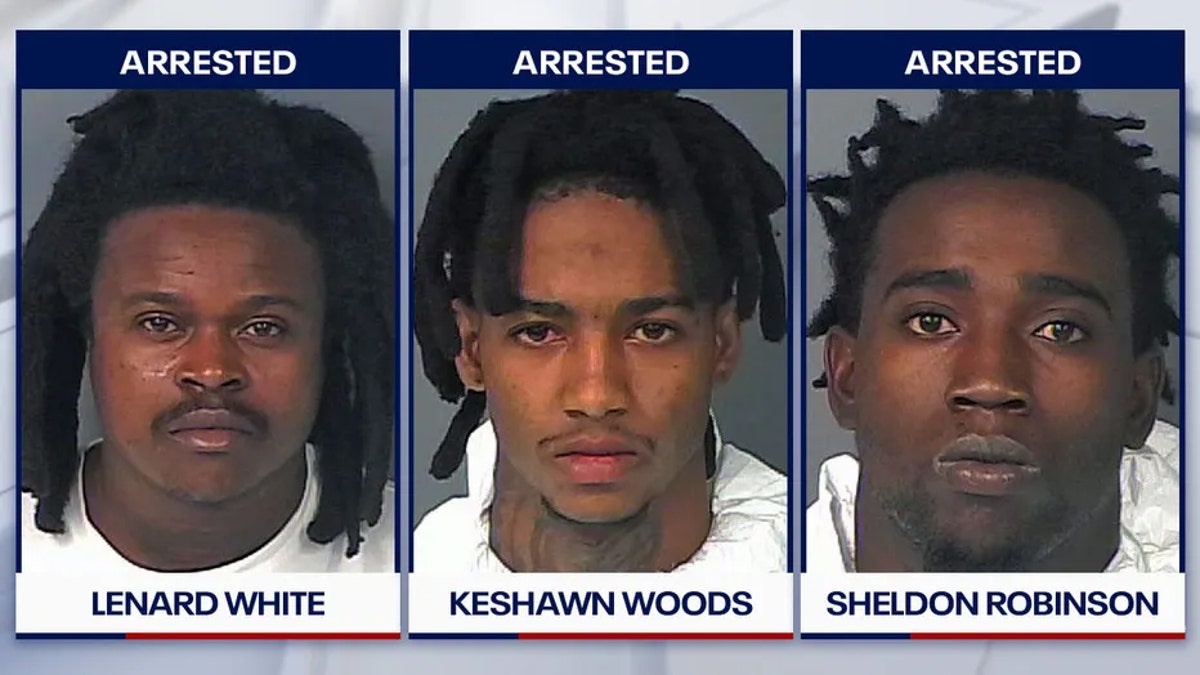 Suspects Lenard White, Keshawn Woods and Sheldon Robinson